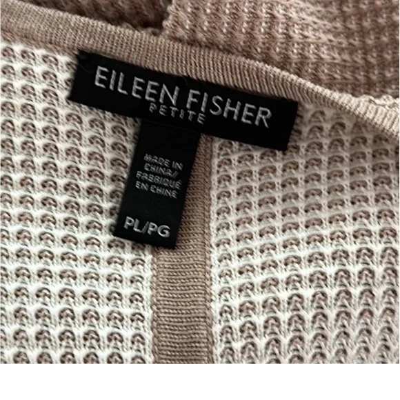 Eileen Fisher Waffle Knit light weight Open Cardigan - Picture 5 of 7